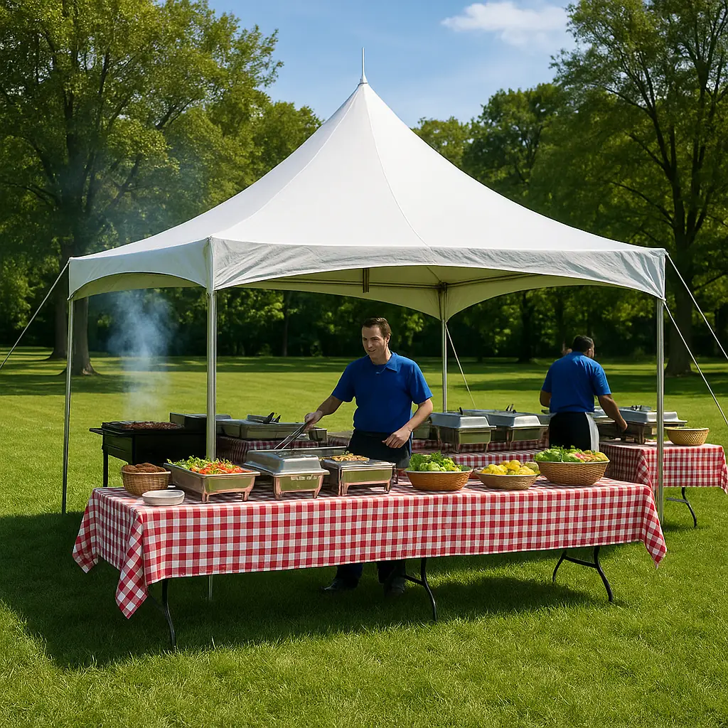 Tent BBQ event